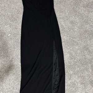 Lulu's Elegant Black Maxi Dress